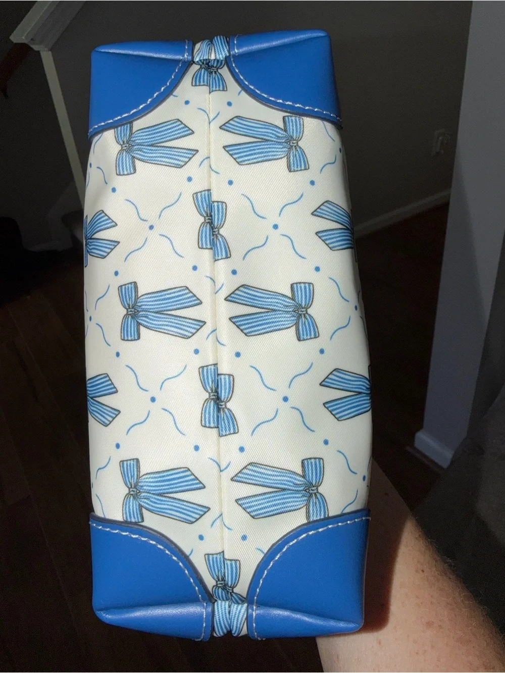 Stoney Clover Lane Pouchette 02. NWT. Blue with bows. East Coast Summer!